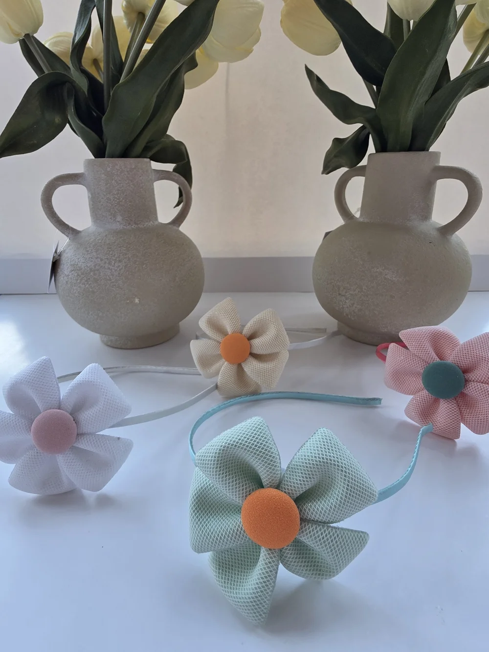 Charming Pastel Flower Headbands – Set of 4 or Individual Options! 🌸
